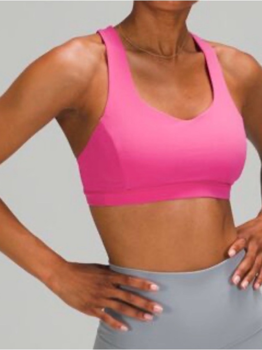 lululemon athletica Pink Scoop-Neck Medium Support Sports Bra